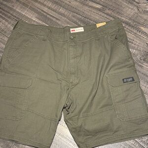 Wrangler Olive Green Cargo Shorts with Utility Pockets